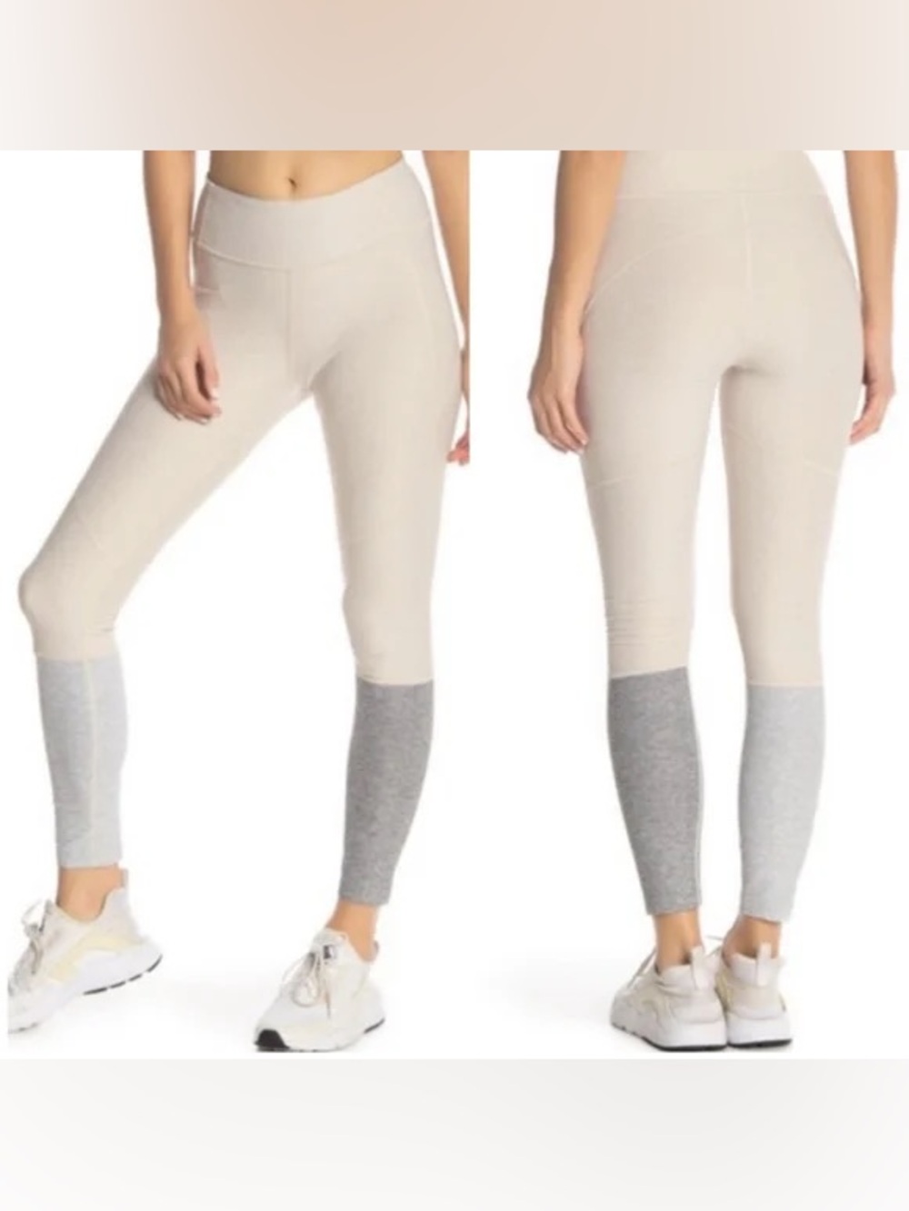 Outdoor voices Two-Tone Active Set - Beige & Heather Gray